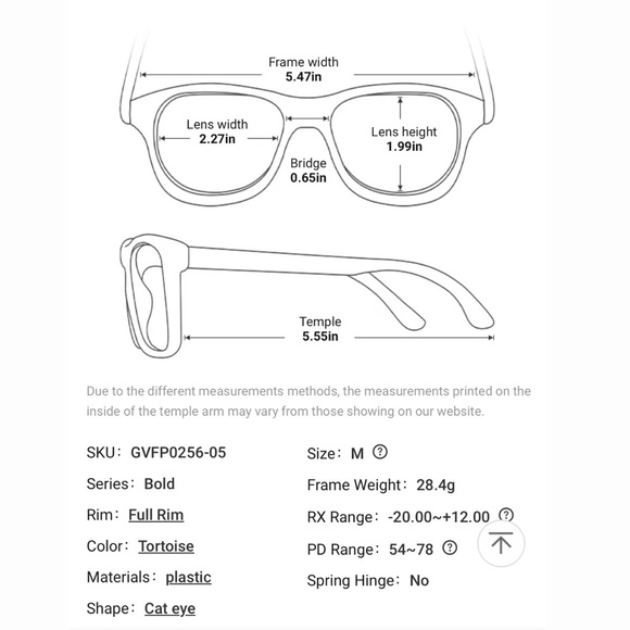 Vooglam Cat Eye Eyeglass Frames - Picture 5 of 11